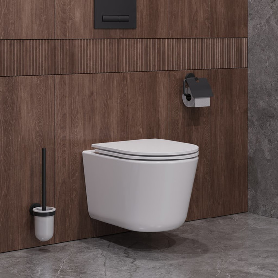 Унитаз подвесной безободковый Cezares Liner-Tor CZR-38083-49-TH-TOR/SC с крышкой микролифт (система смыва Торнадо) фото 2