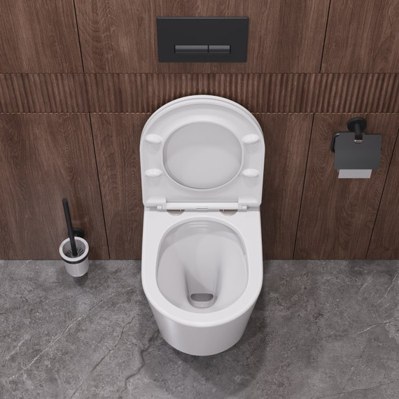 Унитаз подвесной безободковый Cezares Liner-Tor CZR-3808-53-TH-TOR/SC с крышкой микролифт (система смыва Торнадо) фото 4