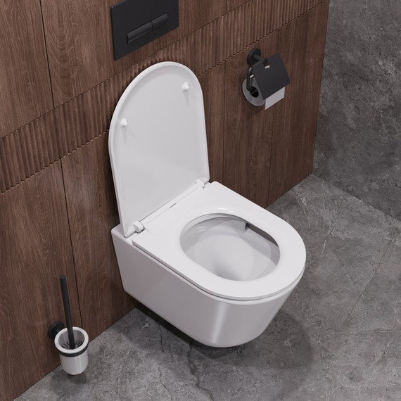 Унитаз подвесной безободковый Cezares Liner-Tor CZR-3808-53-TH-TOR/SC с крышкой микролифт (система смыва Торнадо) фото 9