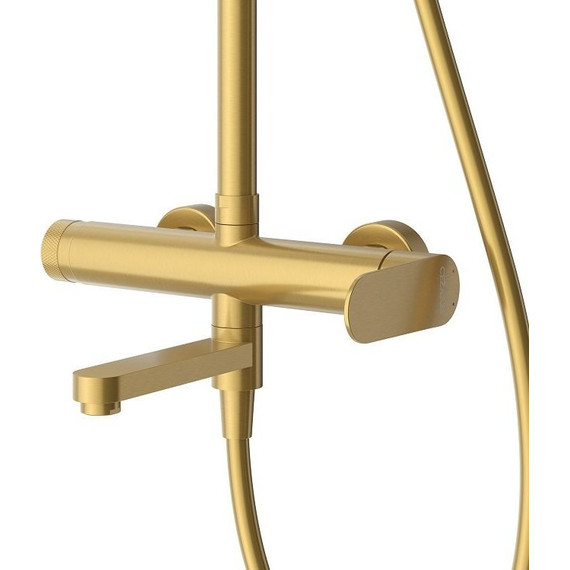 Душевая стойка Cezares STYLUS-CVD-BORO, брашированное золото, Цвет производителя: брашированное золото фото 3