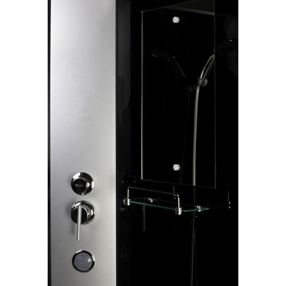 Гидробокс Niagara Classic 120x80 см NG-2510-14RBKG, серебро/тонированное (безсиликоновая сборка) фото 5