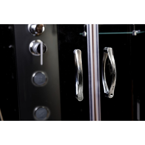 Гидробокс Niagara Classic 100x100 см NG-2509-14BKTG, серебро/тонированное (безсиликоновая сборка) фото 9