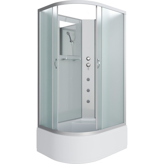 Гидробокс Niagara Classic 120x80 см NG-2310-14RBKG, серебро/матовое (безсиликоновая сборка) фото 