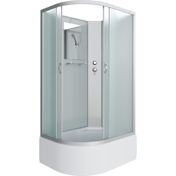 Душевая кабина Niagara Classic 120x80 см NG-2310-14RBK, серебро/матовое (безсиликоновая сборка) фото 