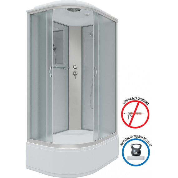 Душевая кабина Niagara Classic 120x80 см NG-2310-14R, серебро/матовое (безсиликоновая сборка) фото 2