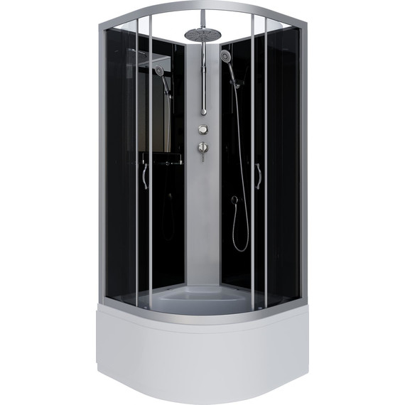 Душевая кабина Niagara Classic 100x100 см NG-2509-14BKT, серебро/тонированное (безсиликоновая сборка) фото 