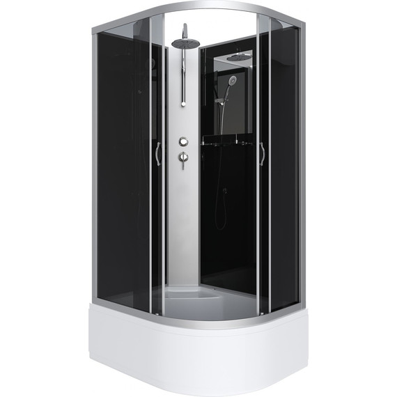 Душевая кабина Niagara Classic 120x80 см NG-2510-14LBKT, серебро/тонированное (безсиликоновая сборка) фото 
