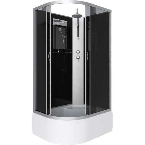 Душевая кабина Niagara Classic 120x80 см NG-2510-14RBKT, серебро/тонированное (безсиликоновая сборка) фото 