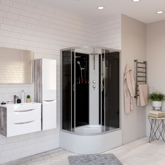 Душевая кабина Niagara Classic 120x80 см NG-2510-14RBKT, серебро/тонированное (безсиликоновая сборка) - 3 Душевая кабина Niagara Classic 120x80 см NG-2510-14RBKT, серебро/тонированное (безсиликоновая сборка) фото 3