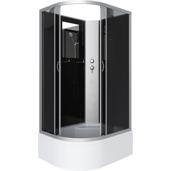 Душевая кабина Niagara Classic 120x80 см NG-2510-14RBK, серебро/тонированное (безсиликоновая сборка) фото 
