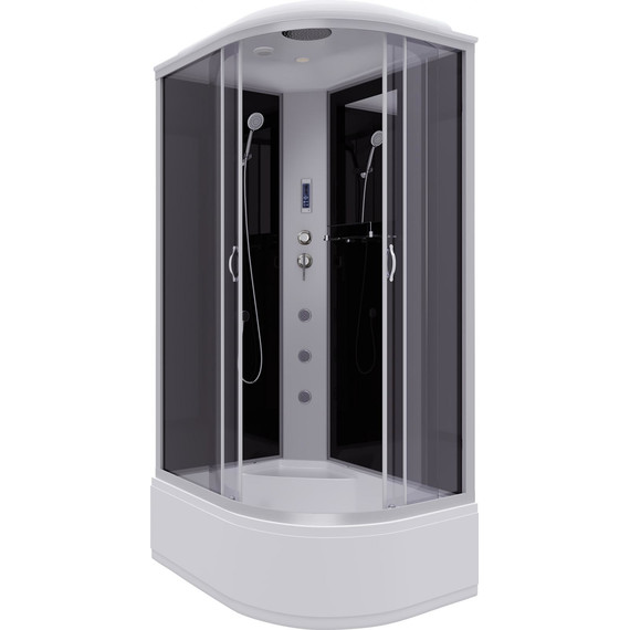 Гидробокс Niagara Classic 120x80 см NG-2510-14LF, серебро/тонированное (безсиликоновая сборка) фото 