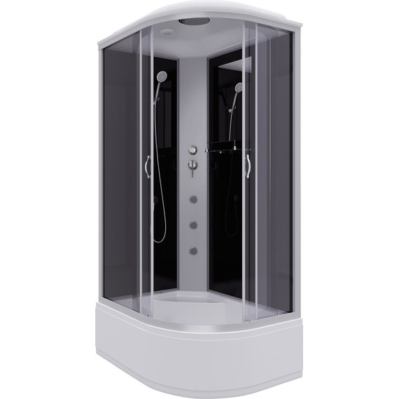 Гидробокс Niagara Classic 120x80 см NG-2510-14LG, серебро/тонированное (безсиликоновая сборка) фото 