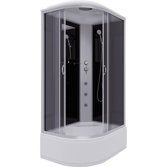 Гидробокс Niagara Classic 120x80 см NG-2510-14RG, серебро/тонированное (безсиликоновая сборка) фото 