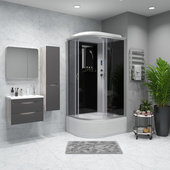 Душевая кабина Niagara Classic 120x80 см NG-2510-14RP, серебро/тонированное (безсиликоновая сборка) фото 3