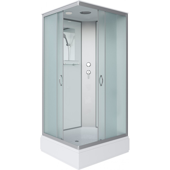 Душевая кабина Niagara Classic 100x80 см NG-33084-14Q, серебро/матовое (безсиликоновая сборка) фото 