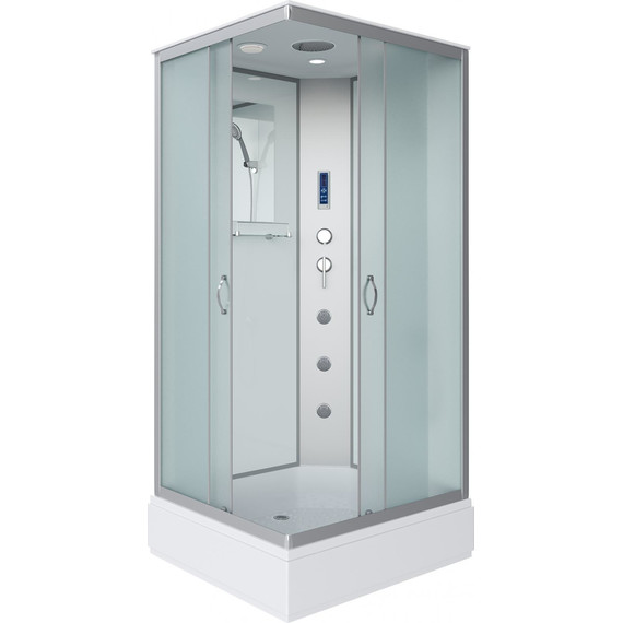 Гидробокс Niagara Classic 100x80 см NG-33084-14QF, серебро/матовое (безсиликоновая сборка) фото 