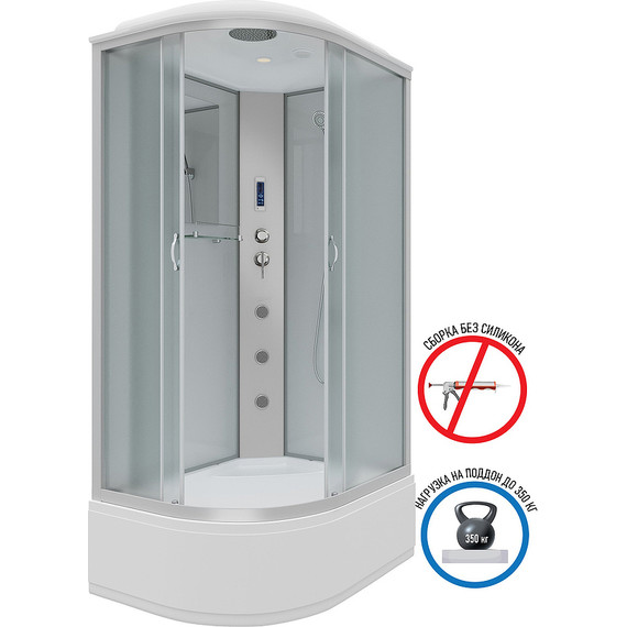 Душевая кабина Niagara Classic 120x80 см NG-3320-14R, хром/матовое (безсиликоновая сборка) фото 2