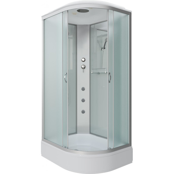 Гидробокс Niagara Classic 110x80 см NG-33184-14LG, серебро/матовое (безсиликоновая сборка) фото 