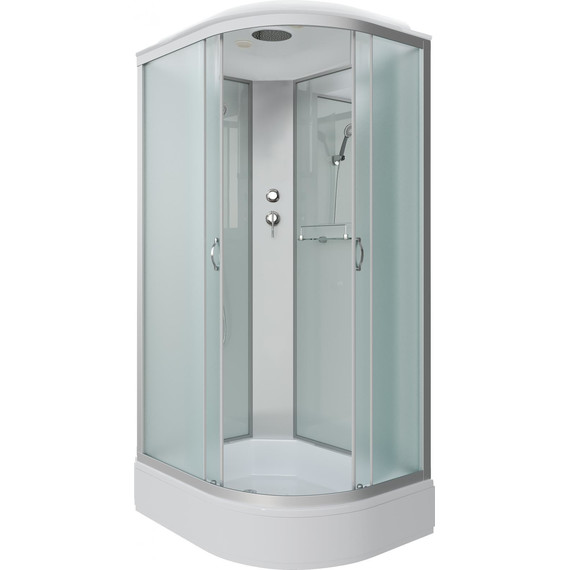 Душевая кабина Niagara Classic 110x80 см NG-33184-14L, серебро/матовое (безсиликоновая сборка) фото 