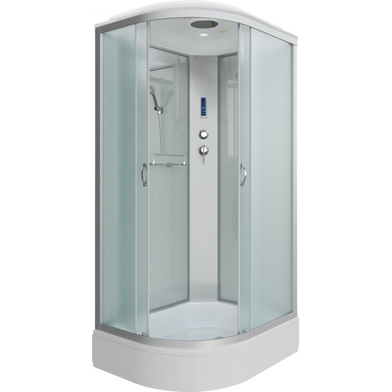 Душевая кабина Niagara Classic 110x80 см NG-33184-14RP, серебро/матовое (безсиликоновая сборка) фото 