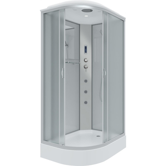 Гидробокс Niagara Classic 120x80 см NG-3312-14RF, серебро/матовое (безсиликоновая сборка) фото 