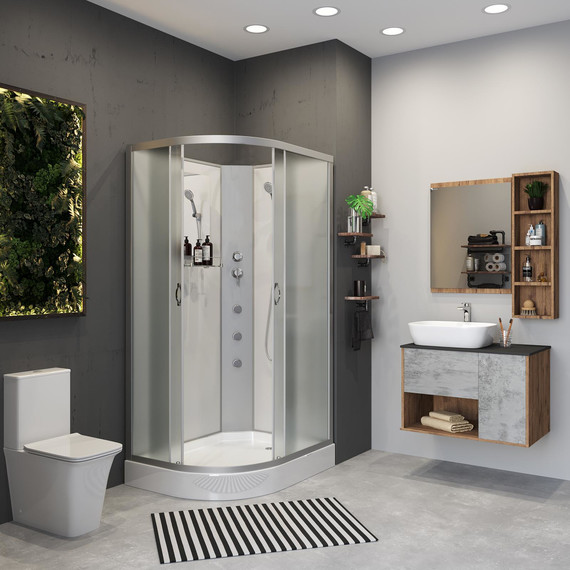 Гидробокс Niagara Classic 120x80 см NG-3312-14RBKG, серебро/матовое (безсиликоновая сборка) - 3 Гидробокс Niagara Classic 120x80 см NG-3312-14RBKG, серебро/матовое (безсиликоновая сборка) фото 3