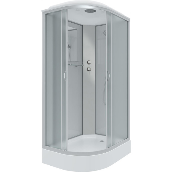 Душевая кабина Niagara Classic 120x80 см NG-3312-14R, серебро/матовое (безсиликоновая сборка) фото 
