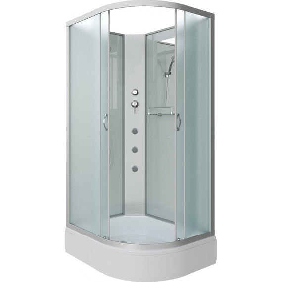 Гидробокс Niagara Classic 130x90 см NG-33394-14LBKG, серебро/матовое (безсиликоновая сборка) фото 