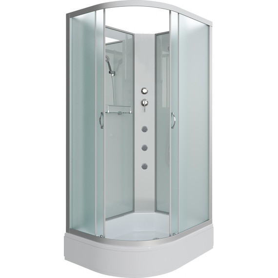 Гидробокс Niagara Classic 120x90 см NG-33294-14RBKG, серебро/матовое (безсиликоновая сборка) фото 