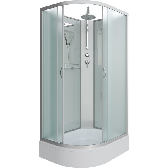 Душевая кабина Niagara Classic 120x90 см NG-33294-14RBKT, серебро/матовое (безсиликоновая сборка) фото 