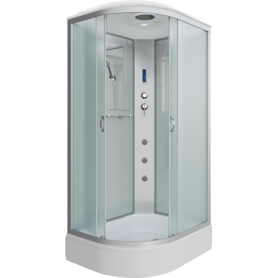 Гидробокс Niagara Classic 90x70 см NG-33974-14RF, серебро/матовое (безсиликоновая сборка) фото 