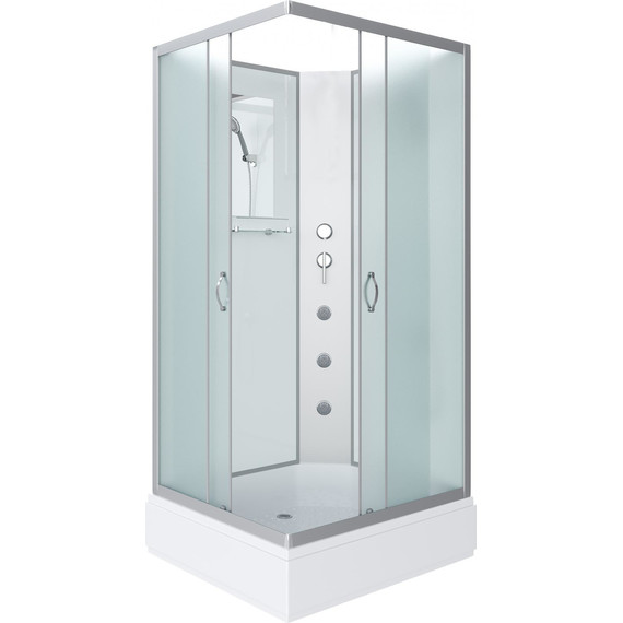 Гидробокс Niagara Classic 90x80 см NG-33984-14QBKG, серебро/матовое (безсиликоновая сборка) фото 