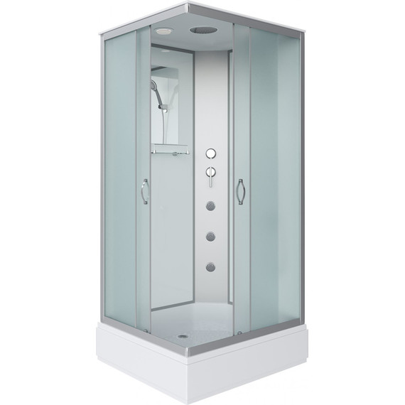 Гидробокс Niagara Classic 90x80 см NG-33984-14QG, серебро/матовое (безсиликоновая сборка) фото 