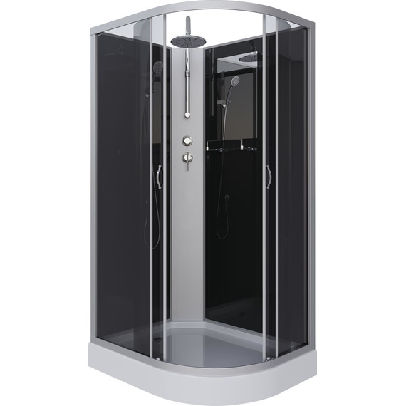 Душевая кабина Niagara Classic 120x80 см NG-3512-14LBKT, серебро/тонированное (безсиликоновая сборка) фото 
