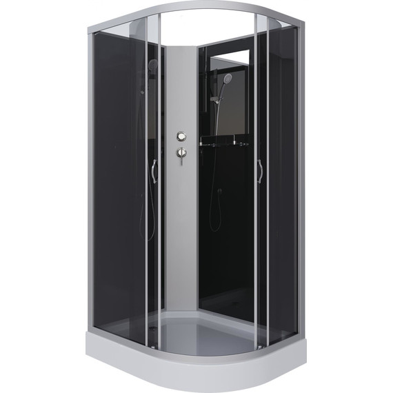 Душевая кабина Niagara Classic 120x80 см NG-3512-14LBK, серебро/тонированное (безсиликоновая сборка) фото 