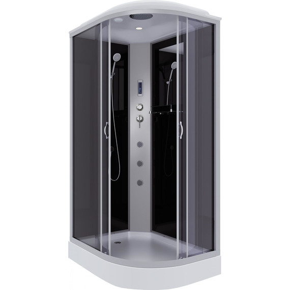 Гидробокс Niagara Classic 120x80 см NG-3512-14LF, серебро/тонированное (безсиликоновая сборка) фото 