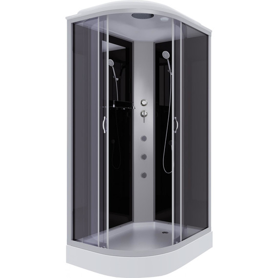 Гидробокс Niagara Classic 120x80 см NG-3512-14RG, серебро/тонированное (безсиликоновая сборка) фото 