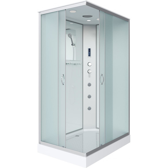 Гидробокс Niagara Classic 110x80 см NG-43185-14QF, серебро/матовое (безсиликоновая сборка) фото 