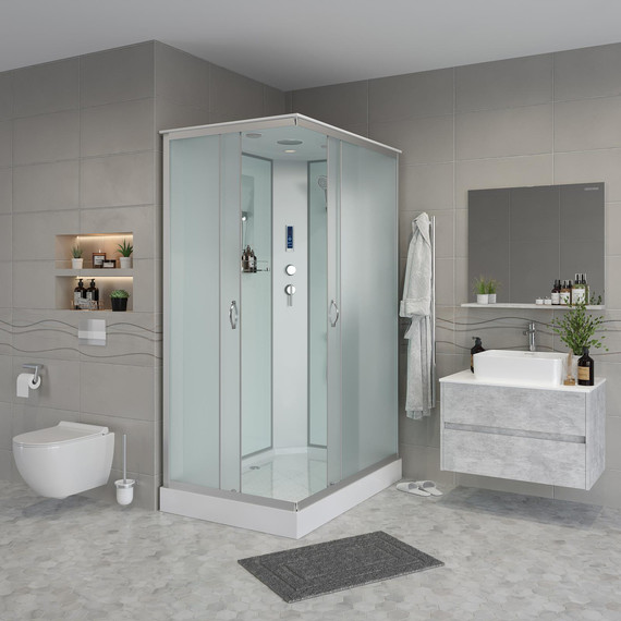 Душевая кабина Niagara Classic 90x70 см NG-43975-14QP, серебро/матовое (безсиликоновая сборка) - 3 Душевая кабина Niagara Classic 90x70 см NG-43975-14QP, серебро/матовое (безсиликоновая сборка) фото 3