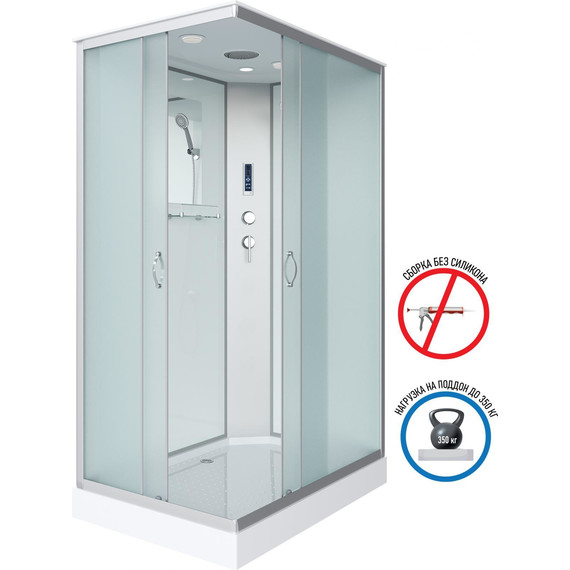 Душевая кабина Niagara Classic 90x70 см NG-43975-14QP, серебро/матовое (безсиликоновая сборка) - 2 Душевая кабина Niagara Classic 90x70 см NG-43975-14QP, серебро/матовое (безсиликоновая сборка) фото 2