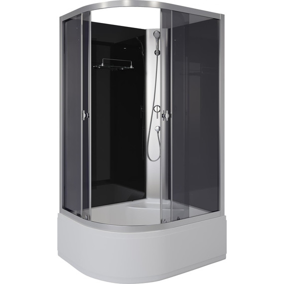 Душевая кабина Niagara Eco 110x80 см E110/80/40R/TN/BK, хром матовый/тонированное (безсиликоновая сборка) - 2 Душевая кабина Niagara Eco 110x80 см E110/80/40R/TN/BK, хром матовый/тонированное (безсиликоновая сборка) фото 2