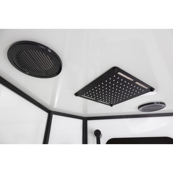 Гидробокс Niagara Premium 100x100 см NG-6902-01G BLACK, матовый черный/тонированное фото 5