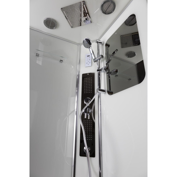 Гидробокс Niagara Premium 100x100 см NG-6002-01G, хром/прозрачное (безсиликоновая сборка) фото 4