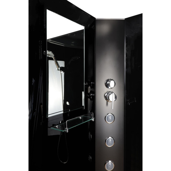 Гидробокс Niagara Classic 90x90 см NG-6508-14BKTG, чёрный/тонированное (безсиликоновая сборка) фото 6