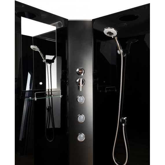 Гидробокс Niagara Classic 90x90 см NG-6508-14BKTG, чёрный/тонированное (безсиликоновая сборка) фото 16