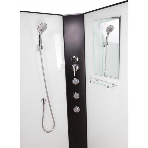 Гидробокс Niagara Classic 100x100 см NG-6702-14BKG, чёрный/прозрачное (безсиликоновая сборка) фото 5