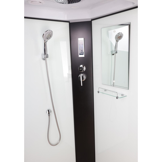 Душевая кабина Niagara Classic 100x100 см NG-6702-14P, чёрный/прозрачное (безсиликоновая сборка) - 5 Душевая кабина Niagara Classic 100x100 см NG-6702-14P, чёрный/прозрачное (безсиликоновая сборка) фото 5