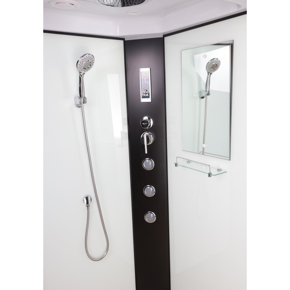 Гидробокс Niagara Classic 100x100 см NG-6709-14F, чёрный/прозрачное (безсиликоновая сборка) фото 5