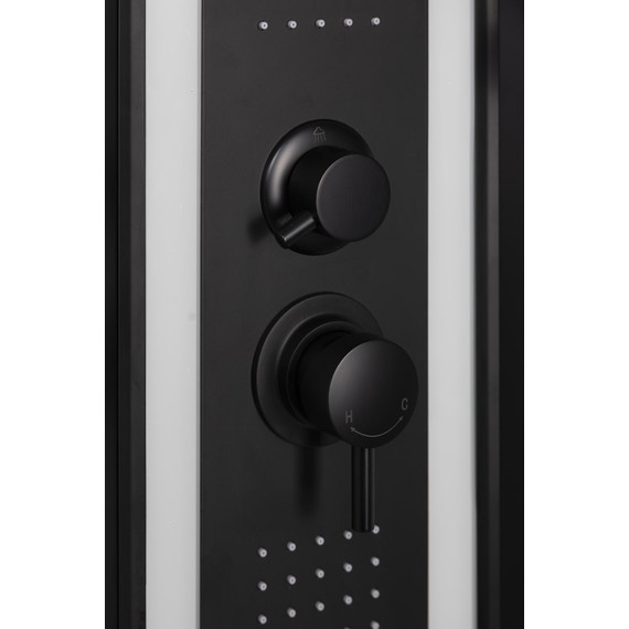 Гидробокс Niagara Premium 100x100 см NG-6902-01G BLACK, матовый черный/тонированное фото 8