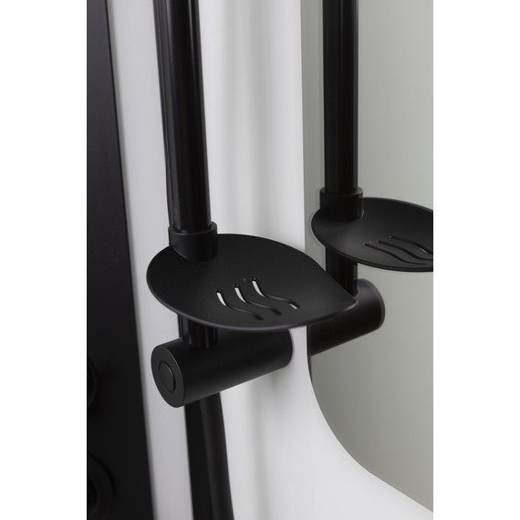 Гидробокс Niagara Premium 100x100 см NG-6902-01G BLACK, матовый черный/тонированное фото 10